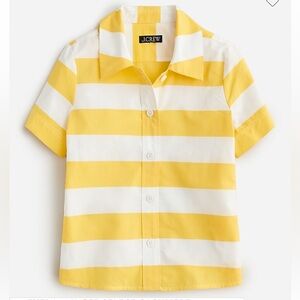 J. Crew Gamine Cotton Poplin Shirt in Cabana Stripe